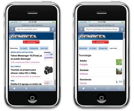 Genbeta en formato móvil