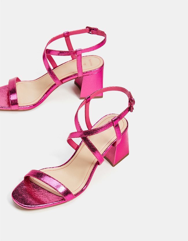 sandalias tacon medio