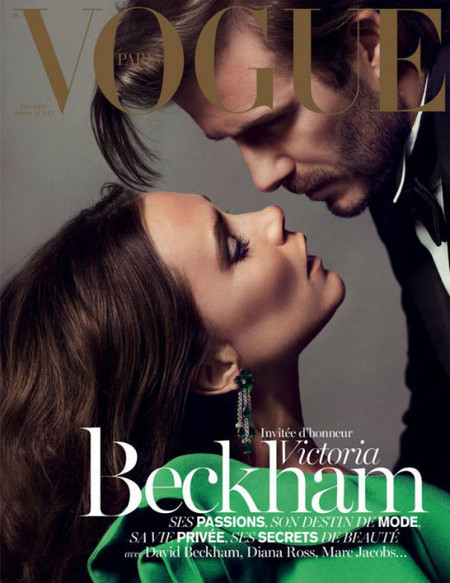 David y Victoria Beckham en la portada de Vogue Paris