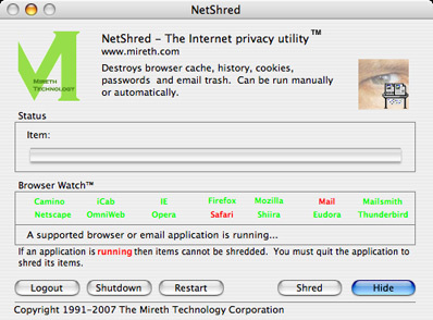 NetShred X, privacidad para Mac