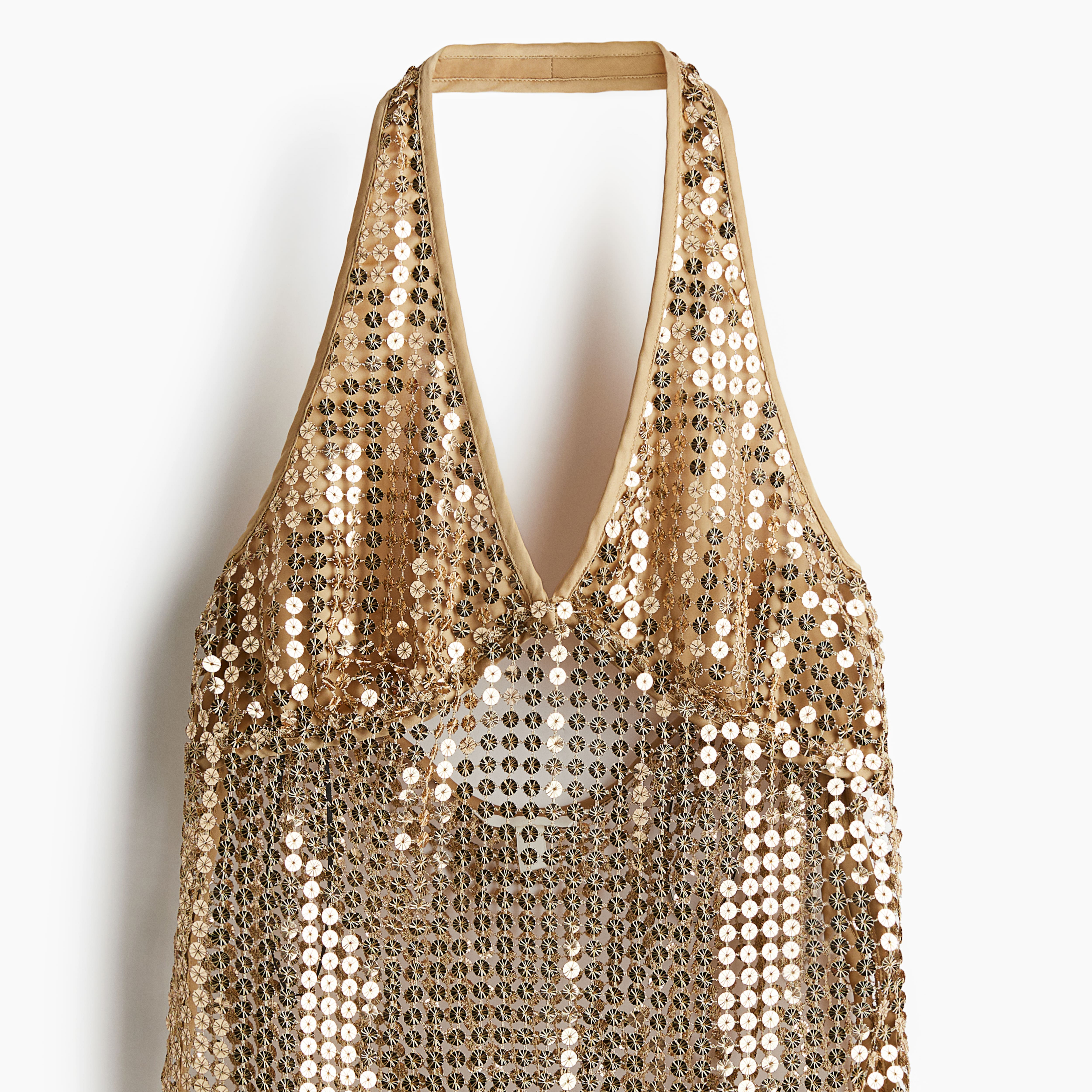 Top halter de lentejuelas