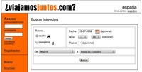 Viajamosjuntos, buscador para compartir coche