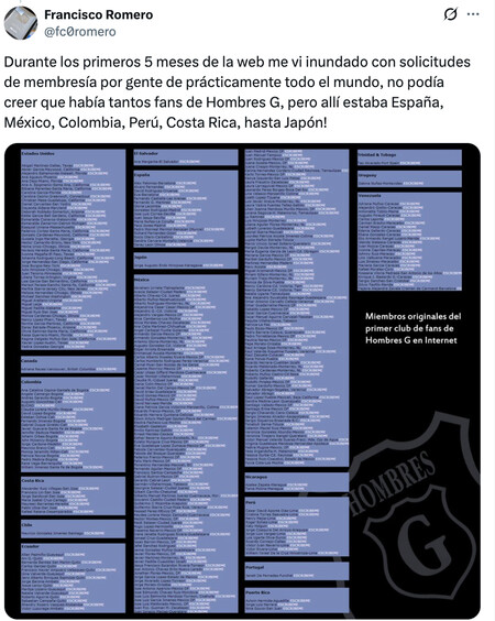 Twitter Francisco Romero Hombres G