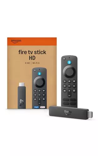 Amazon Fire TV Stick HD (última generación), con TV en directo gratuita, mando por voz Alexa, alimentación directa desde tu TV y configuración fácil