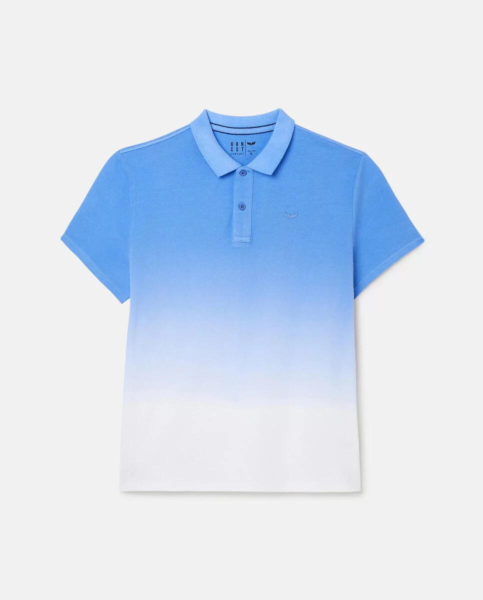 Polo de hombre azul claro de manga corta