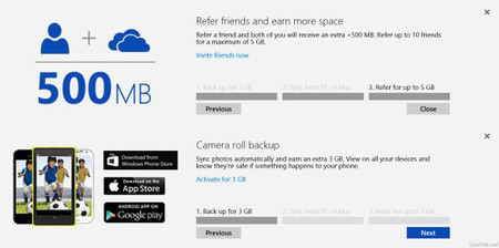 OneDrive ofrecerá hasta 8 GB de almacenamiento extra por invitar a amigos y sincronizar fotos