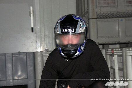 Casco empañado en la cámara frigorífica