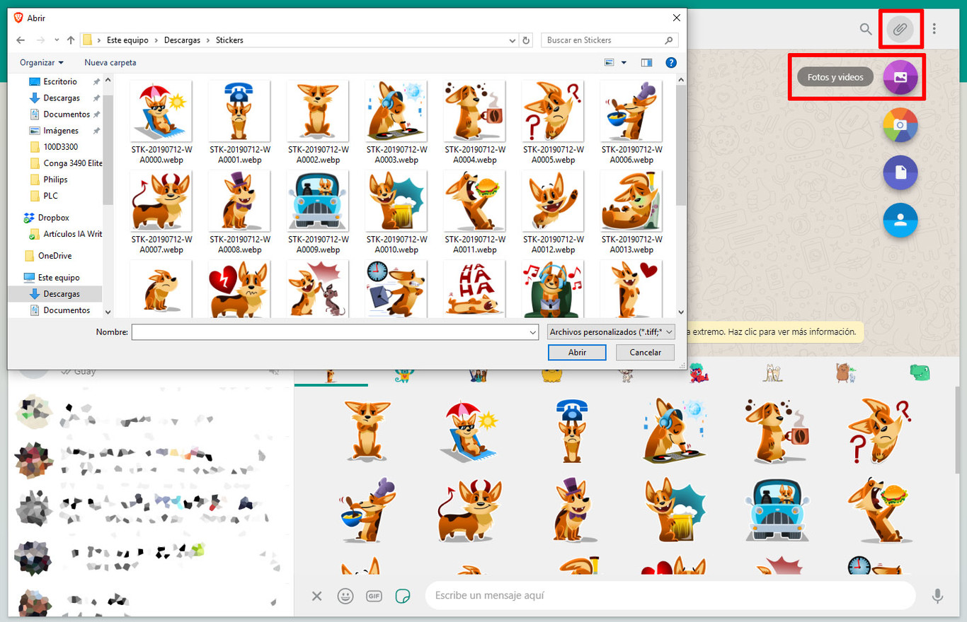 Así puedo usar mis stickers personalizados de Whatsapp en Whatsapp 