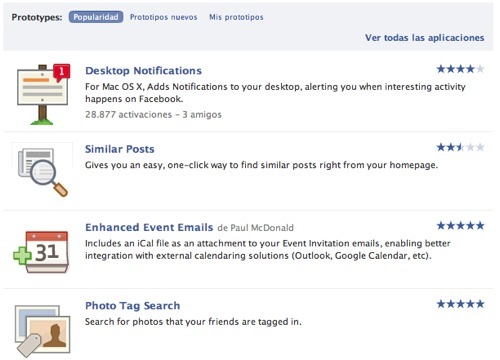 Facebook Prototypes