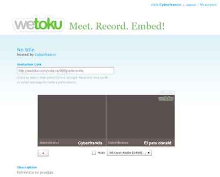 Wetoku, realizando entrevistas en vídeo desde la web