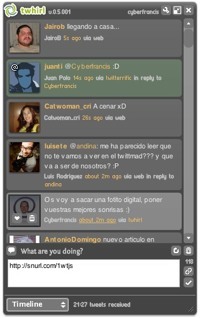 Twhirl, espectacular cliente twitter para la plataforma Adobe Air