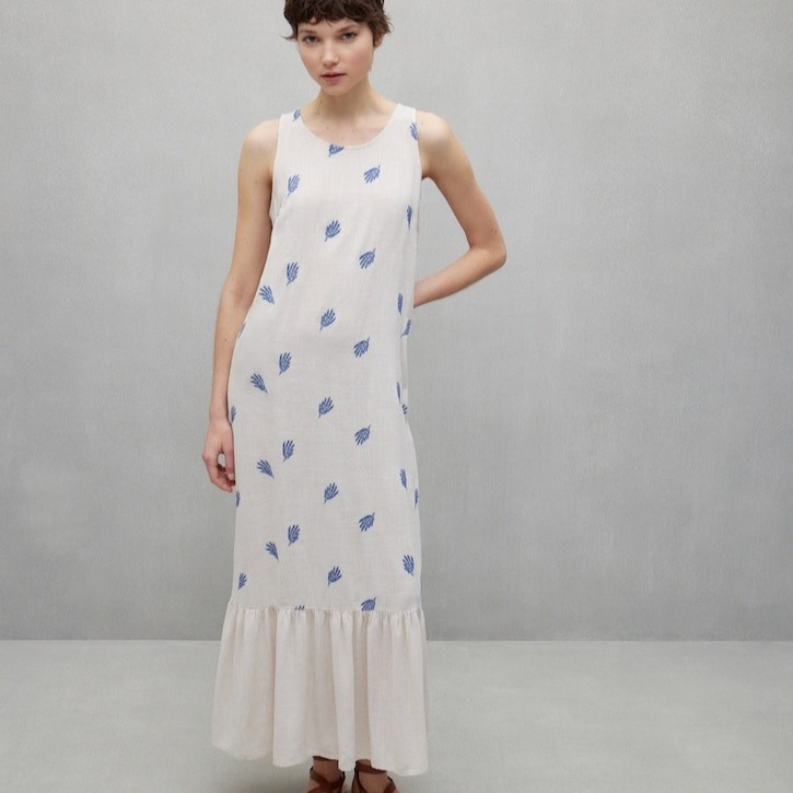 Easy Wear - Vestido de mujer sin mangas bordado.