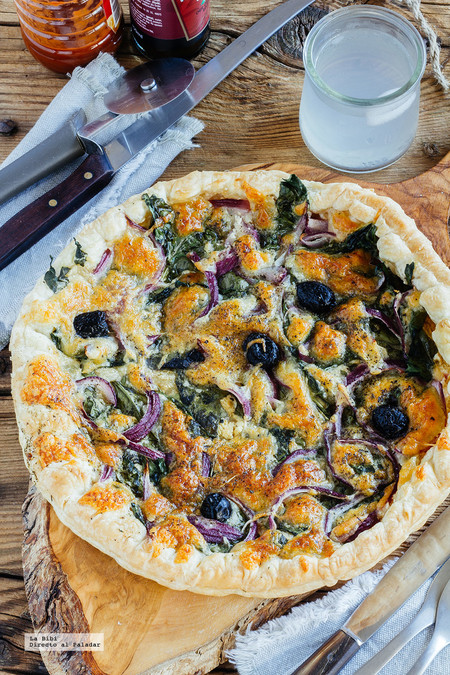 Tarta de espinacas y mozzarella. Receta rápida