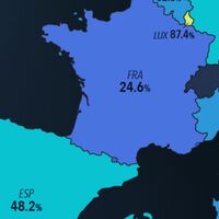 Cuánta electricidad produce cada país de Europa a partir de energías renovables, representado en un revelador mapa