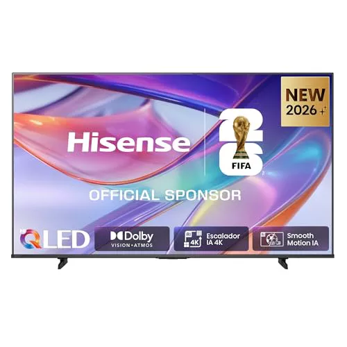 Hisense 55E7S - Hi-QLED Smart TV 55 Pulgadas, Hi-QLED Color, Dolby Vision.Atmos, Escalador IA 4K, Smooth Motion IA, Modo Juego Plus, Dolby Vision IQ, HDR10+Adaptive