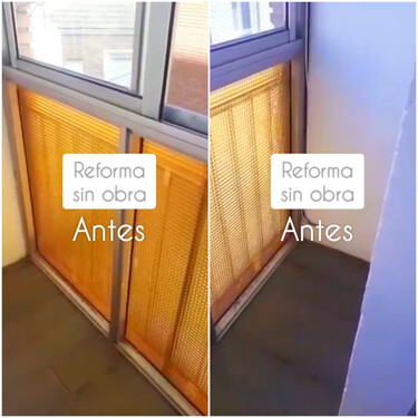 Así ha quedado la reforma sin obras de esta terraza viejuna con los típicos cristales amarillos de los 90 