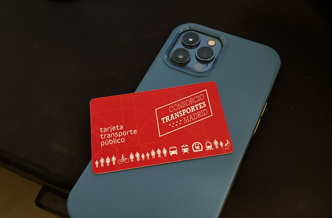 Tarjeta transporte madrid iphone