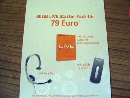 Pack de iniciación Xbox Live para Europa en Noviembre