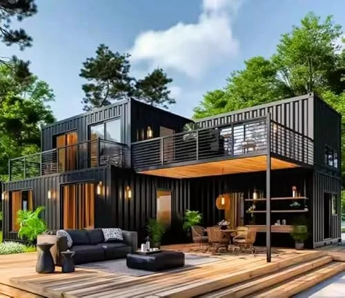 Casa de lujo con terraza prefabricada de 2 dormitorios totalmente equipada, 24,4 m x 12,2 m