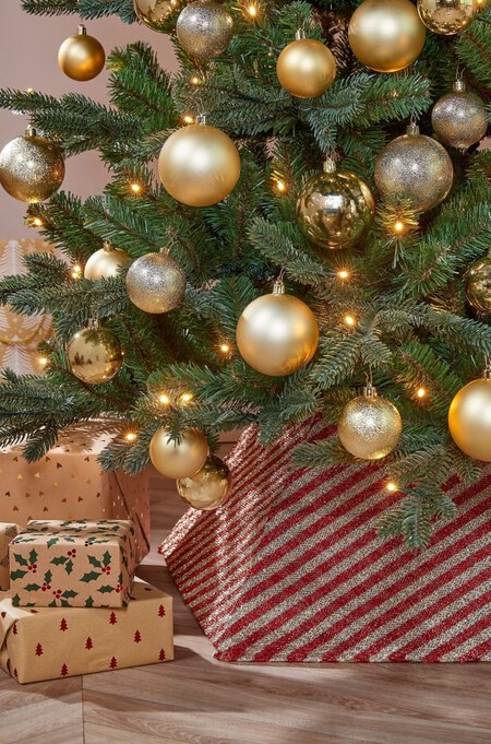 Cesta Para Arbol De Navidad Dorado Maisons du Monde