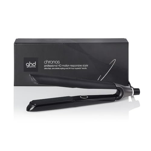 ghd chronos negra - plancha de pelo profesional, lisos, rizos y ondas de alta definición, 3 veces más rápida
