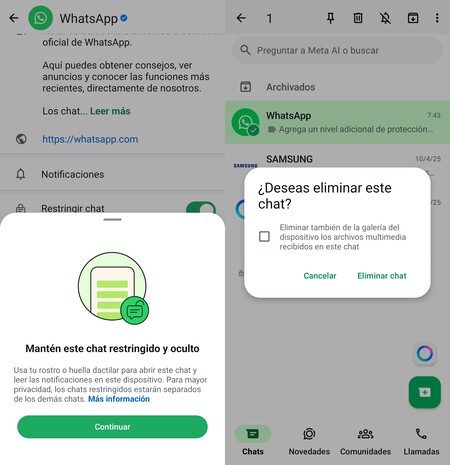 Chat Whatsapp Eliminar