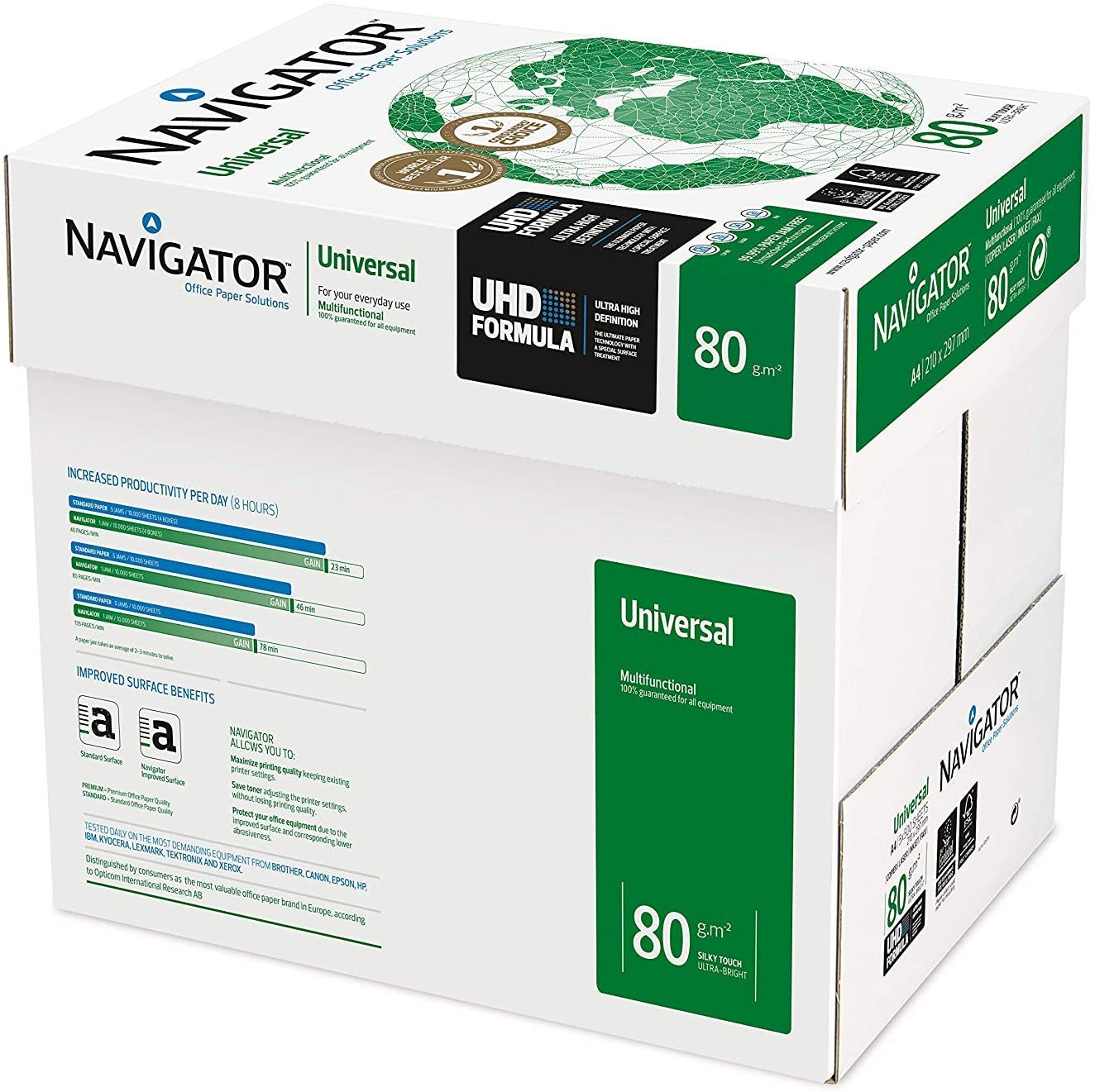 Navigator Universal - Papel multiusos para impresora - 2500 hojas