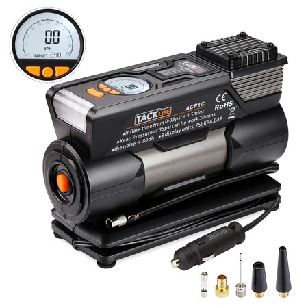 Cupón de descuento de 7 euros en el compresor portátil Tacklife ACP1C: aplicándolo cuesta 28,99 euros en Amazon