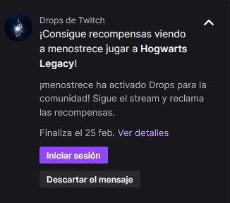Twitch Drops Hogwarts Legacy