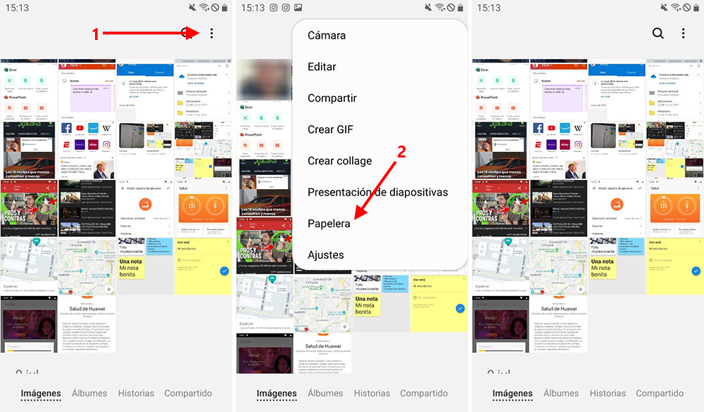 ¿Dónde está la papelera en Android?