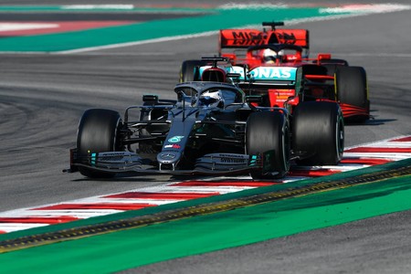 Bottas Vettel Barcelona F1 2020