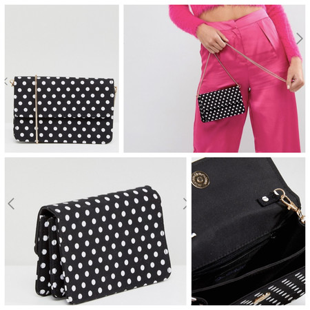 Lleva tu pasión por los lunares hasta en el bolso con este de Miss Selfridge por 18,99 euros y envío gratis en Asos