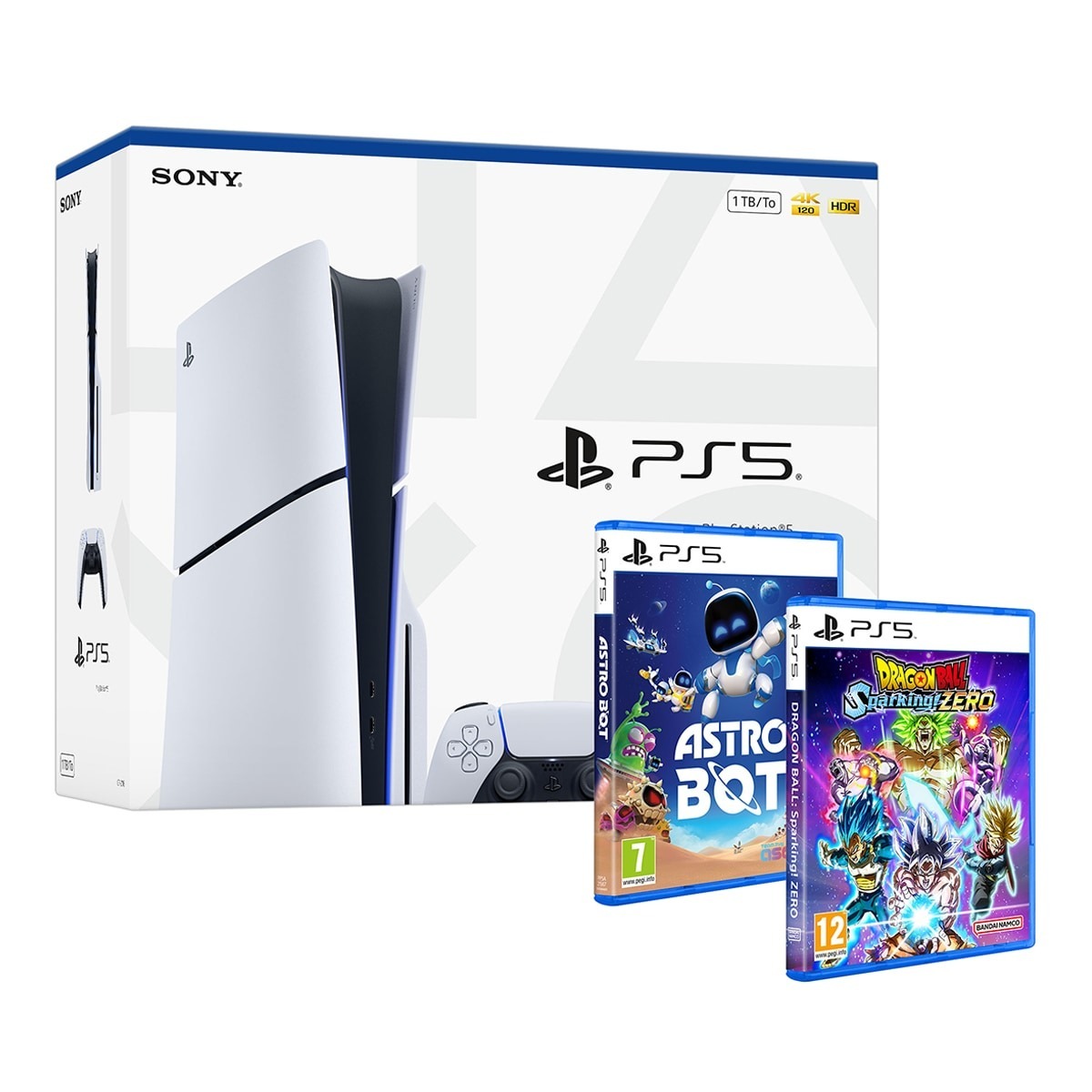 PlayStation 5 console + Dragon Ball Sparking Zero + Astro Bot