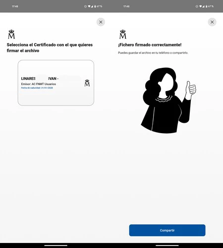 ファイルに正常に署名されました