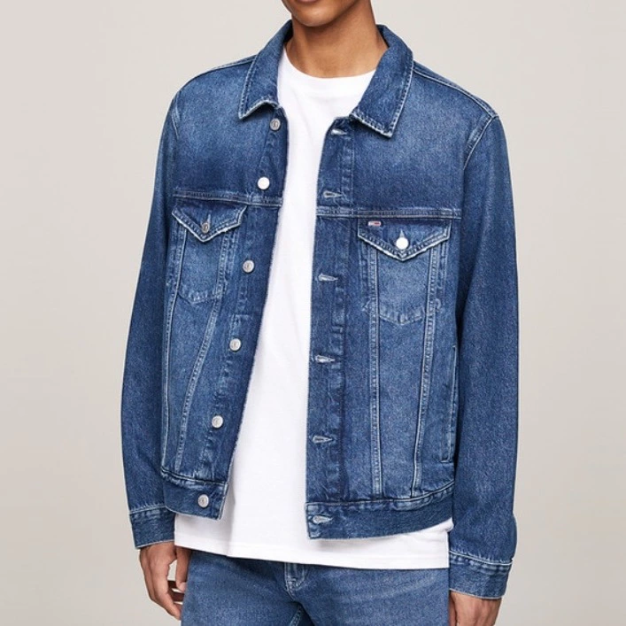 Tommy Jeans Cazadora de hombre vaquera con logo en espalda