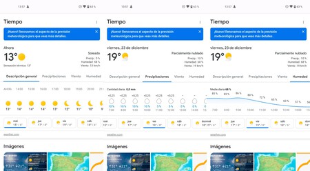Tiempo Google Comparativa