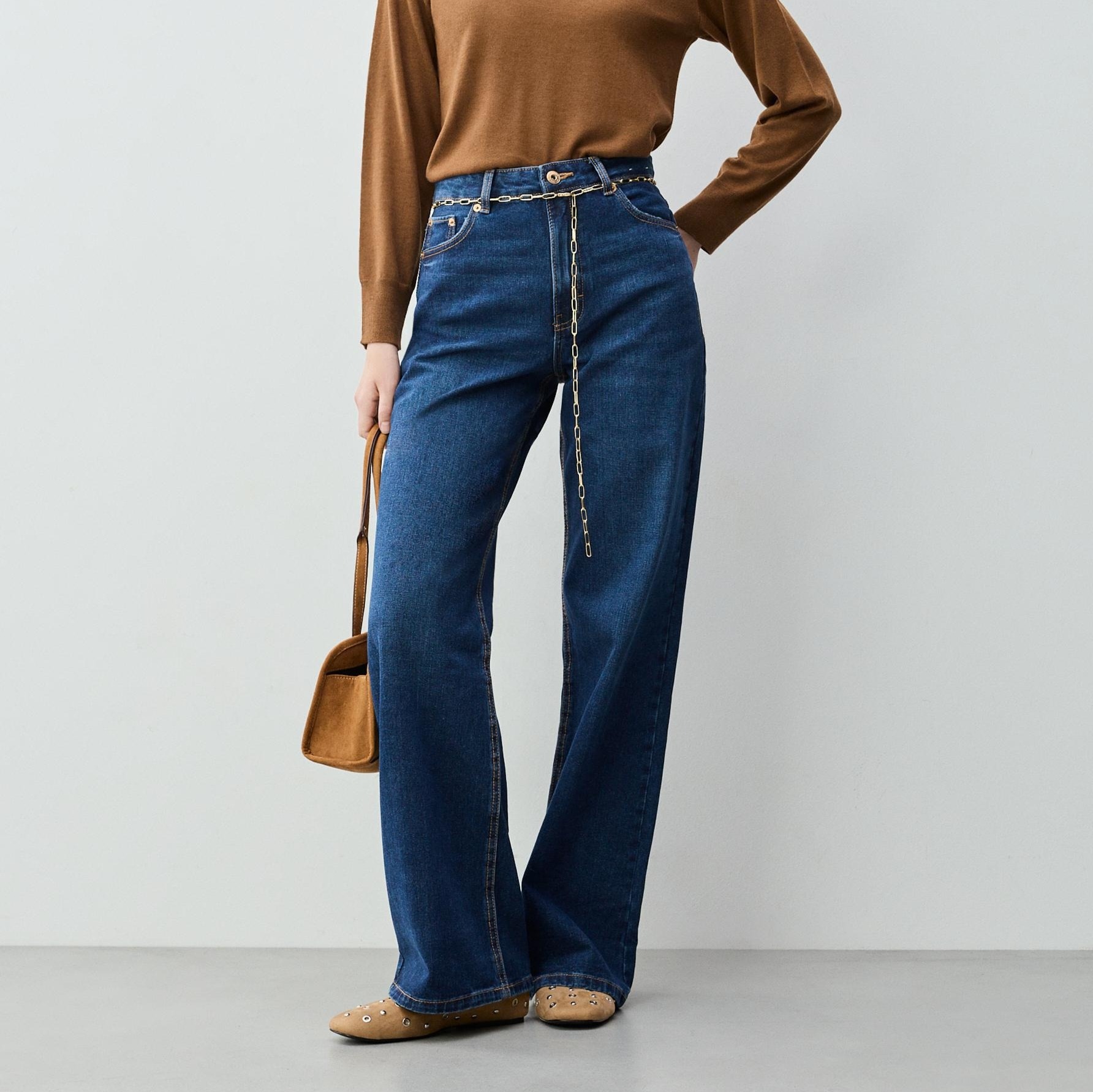 Jeans wide leg cadena

