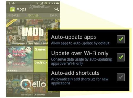 La nueva versión del Android Market añade la función de actualizar automáticamente todas las aplicaciones