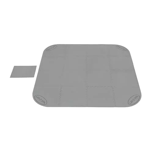 BESTWAY Protector de Suelo y Patio para Jacuzzi Lay-Z-Spa 196x196 cm Gris