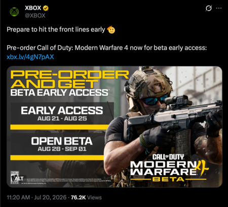 Beta Fechas Switch Call Modern Warfare