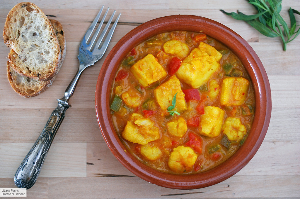 Bacalao en salsa de azafrán y gambas: receta para mojar pan