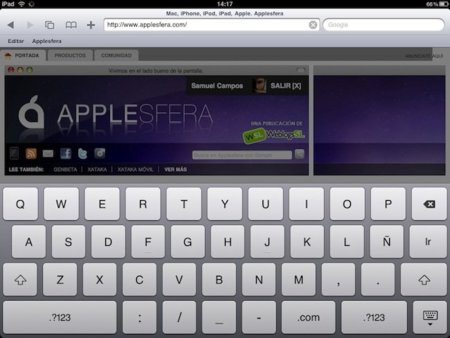 Añade un botón de "home" en la versión de Safari para el iPad
