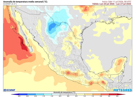 Mapa De Temperaturas En Mexico