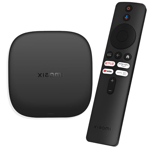 Xiaomi Mi TV Box S 3rd Gen, 2GB RAM + 32GB ROM, Wi-Fi 6, 4k Ultra HD streaming, Bluetooth, supports Google TV, black