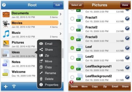 iFiles, administra y descarga archivos en tu equipo iOS