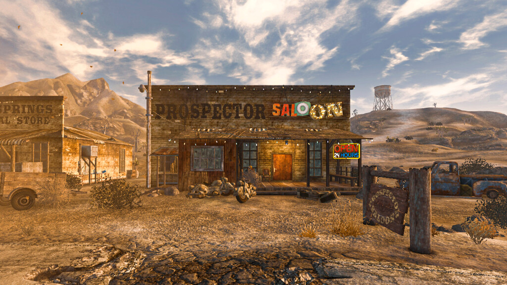 Imagina jugar a Fallout New Vegas en una de las localizaciones del juego. Pues el sitio existe y es posible Imagina jugar a Fallout New Vegas en una de las localizaciones del juego. Pues el sitio existe y es posible