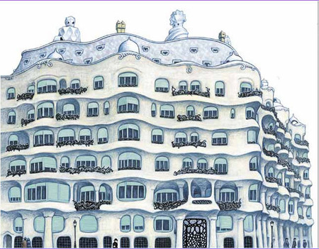 Ilustración Un paseo con el señor Gaudí