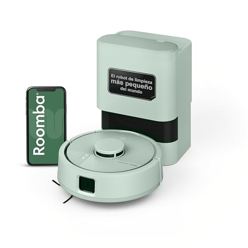 iRobot Roomba Mini Robot Vacuum Cleaner and Floor Mop with AutoEmpty Base (up to 90 days), LiDAR Navigation, 7000Pa Suction, Compact Design for Small Spaces, App, Scented Mops, Green