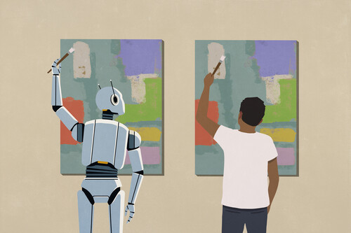 IA imitando humano | Fonte: Getty Images