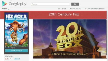 Google firma un acuerdo con Twentieth Century Fox para ampliar el catálogo de Google Play